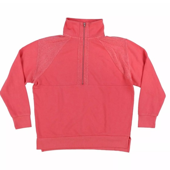 PINK Victoria’s Secret Quarter Zip Pullover Reverse Fleece Detail - Picture 1 of 8
